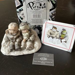 Kim Anderson Figurine 284440 Pretty As A Picture Enesco box card tag